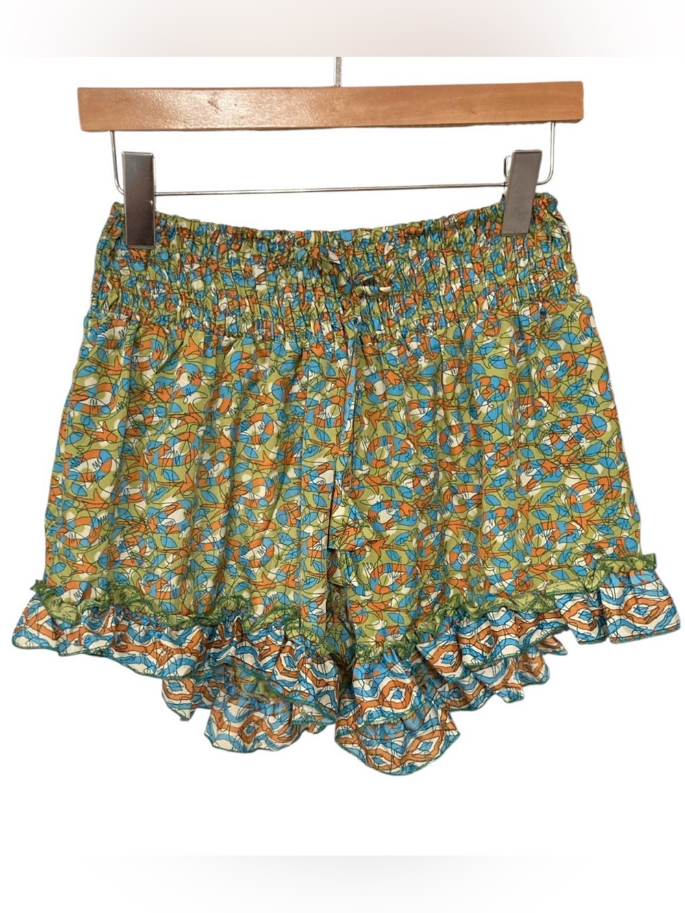 India Boutique Abstract Scribble Print Floral-Print High Waist Bloomers Shorts
